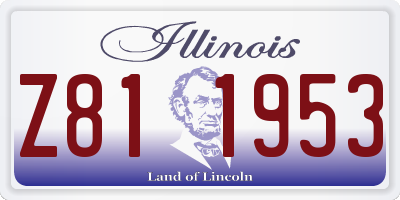 IL license plate Z811953