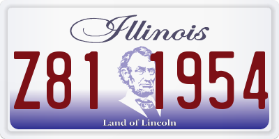 IL license plate Z811954