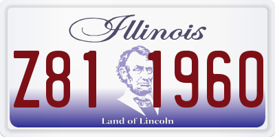IL license plate Z811960