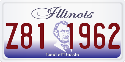 IL license plate Z811962