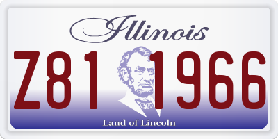 IL license plate Z811966