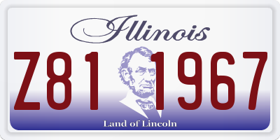 IL license plate Z811967