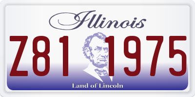 IL license plate Z811975
