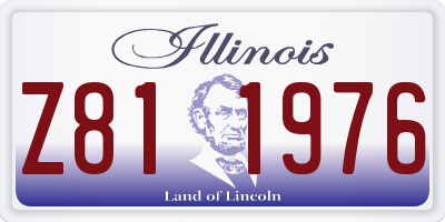 IL license plate Z811976