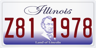 IL license plate Z811978