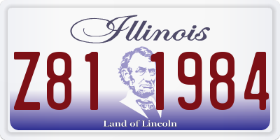 IL license plate Z811984