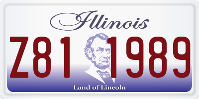 IL license plate Z811989