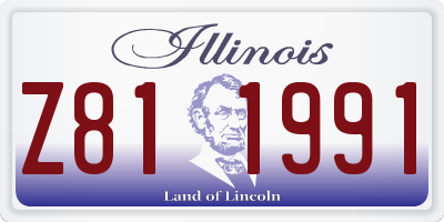IL license plate Z811991