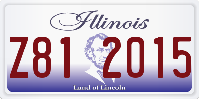 IL license plate Z812015