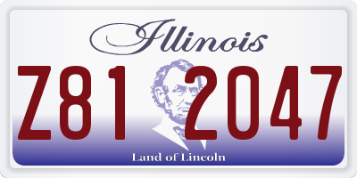 IL license plate Z812047