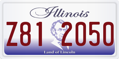 IL license plate Z812050