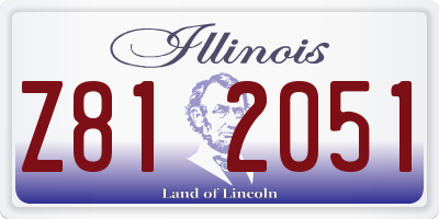 IL license plate Z812051