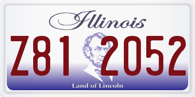 IL license plate Z812052