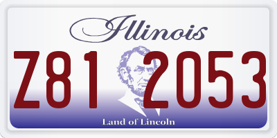 IL license plate Z812053