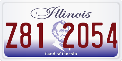 IL license plate Z812054
