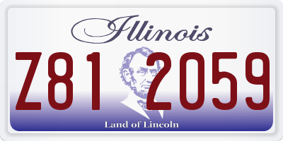 IL license plate Z812059