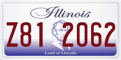 IL license plate Z812062