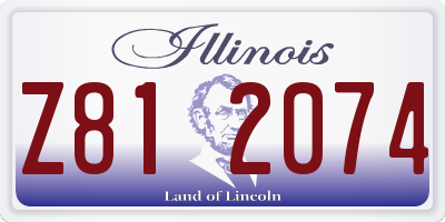 IL license plate Z812074