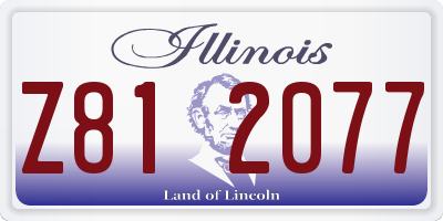 IL license plate Z812077
