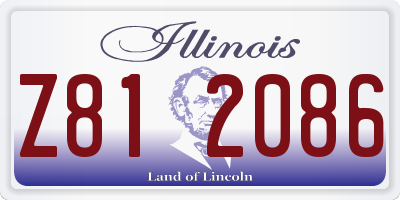 IL license plate Z812086