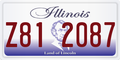 IL license plate Z812087