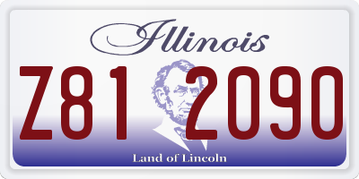 IL license plate Z812090