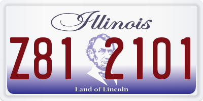 IL license plate Z812101