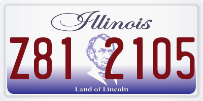 IL license plate Z812105
