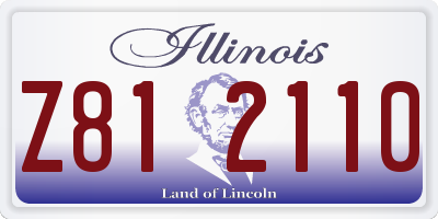 IL license plate Z812110