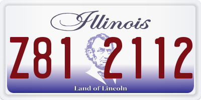 IL license plate Z812112