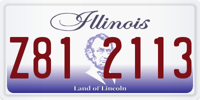IL license plate Z812113