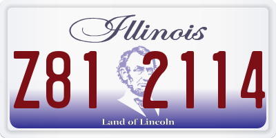IL license plate Z812114