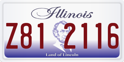 IL license plate Z812116