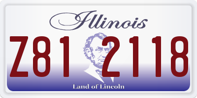 IL license plate Z812118