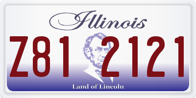 IL license plate Z812121