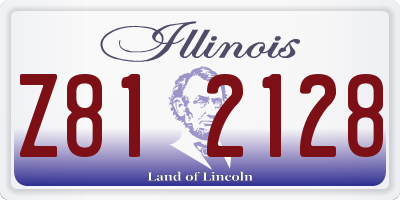 IL license plate Z812128