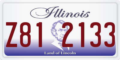 IL license plate Z812133