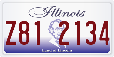 IL license plate Z812134