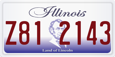 IL license plate Z812143