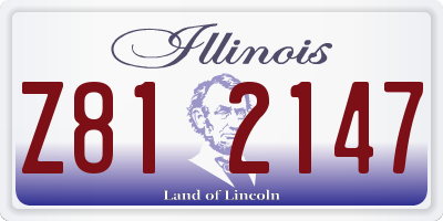 IL license plate Z812147
