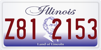 IL license plate Z812153