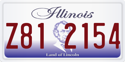 IL license plate Z812154