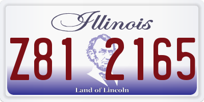 IL license plate Z812165