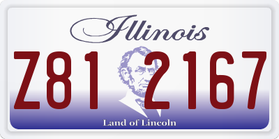 IL license plate Z812167