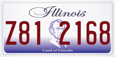 IL license plate Z812168
