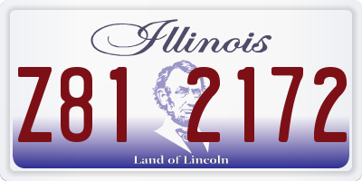 IL license plate Z812172