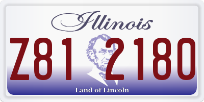 IL license plate Z812180