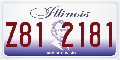 IL license plate Z812181