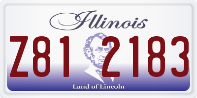 IL license plate Z812183