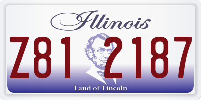 IL license plate Z812187
